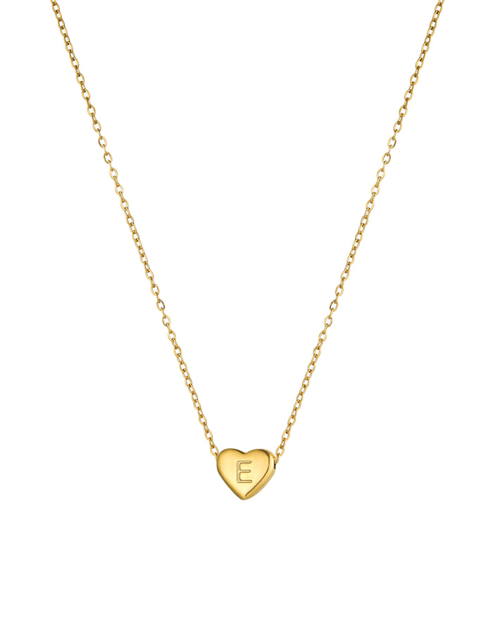 Collar Corazón Letra Acero Inox