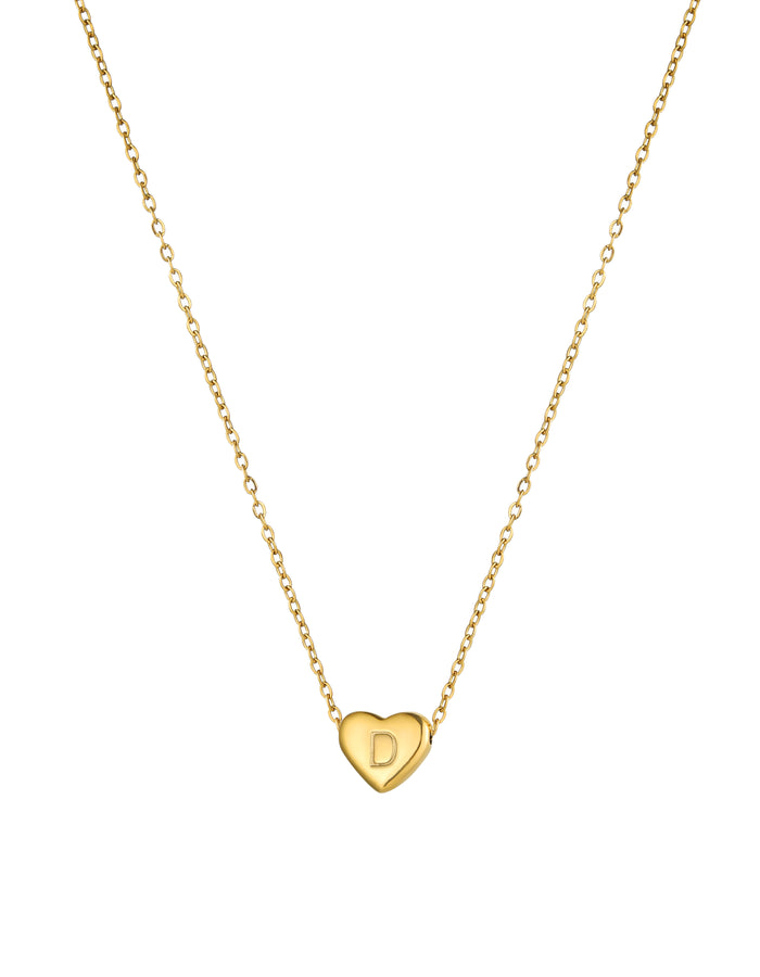 Collar Corazón Letra Acero Inox